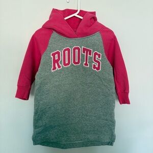 Roots Pink and Gray Dress Sweatshirt Hoodie